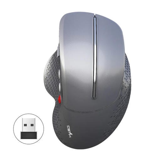 Ratón inalámbrico HXSJ T32 vertical ergonómico 2.4G (Plata)