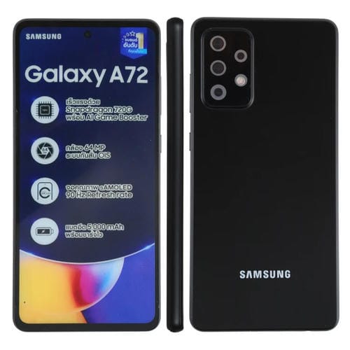 Para Samsung Galaxy A72 5G Pantalla a color Modelo de pantalla ficticia falsa que no funciona (Negro)
