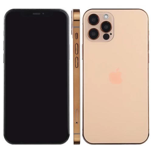 Para iPhone 12 Pro, pantalla negra, modelo de pantalla ficticia falsa que no funciona, versión ligera (dorado)