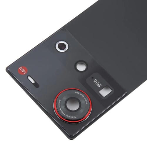 Tapa Trasera de Batería de Vidrio con Tapa para Lente de Cámara para ZTE Nubia Z70 Ultra NX733J NX736J (Negro)