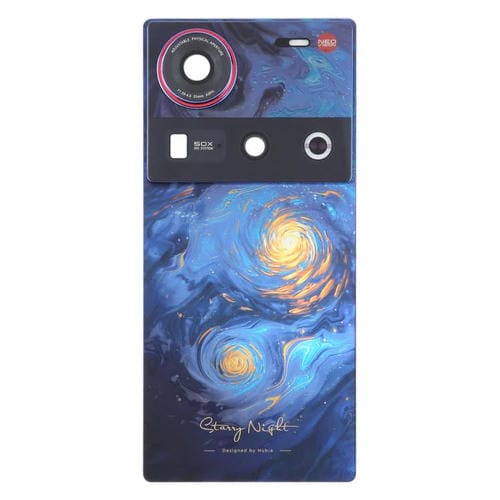 Couvercle arrière en verre de batterie avec couvercle pour objectif d'appareil photo ZTE Nubia Z70 Ultra NX733J NX736J (Bleu)