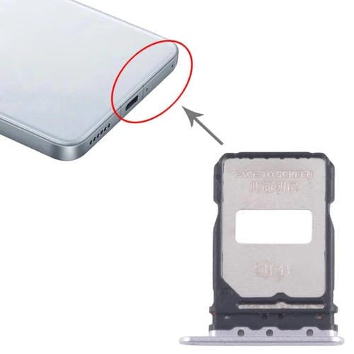 SIM Card Tray Xiaomi Redmi K80 Pro (10 Units) (Silver)