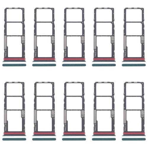 Bandeja para tarjeta SIM original (10 unidades) + bandeja para tarjeta SIM + bandeja para tarjeta Micro SD (verde) para Motorola Moto G04