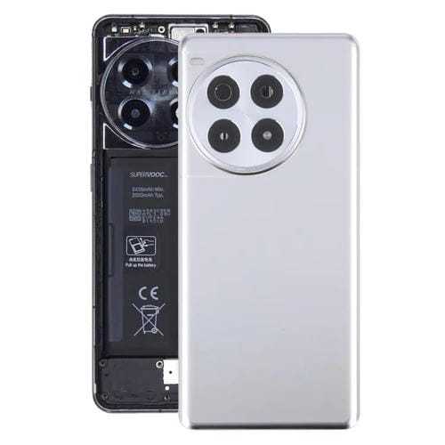 Coque arrière batterie verre OnePlus Ace 3 Pro PJX110 Objectif caméra (argentée)
