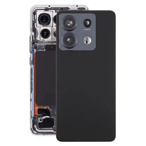 Carcasa trasera OEM con tapa para lente de cámara para Xiaomi Redmi Note 13 Pro 5G (negra)
