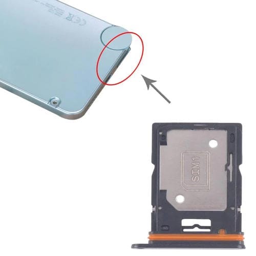 Bandeja para tarjeta SIM + bandeja para tarjeta SIM/tarjeta micro SD para CMF Phone 2 Pro (negro)