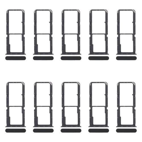 Bandejas para tarjeta SIM original (10 unidades) + bandeja para tarjeta SIM + bandeja para tarjeta Micro SD (negra) para OPPO Reno7 4G CPH2363