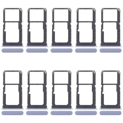 Bandeja para tarjeta SIM original (10 unidades) + bandeja para tarjeta SIM/tarjeta micro SD (azul) para OPPO F25 Pro