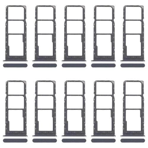 Para Realme C65 4G RMX3910, 10 bandejas SIM originales + bandeja para tarjeta SIM + bandeja para tarjeta Micro SD (negra)
