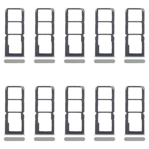 Para Realme C67 4G RMX3890, 10 bandejas SIM originales + bandejas SIM + bandejas Micro SD (verde claro)