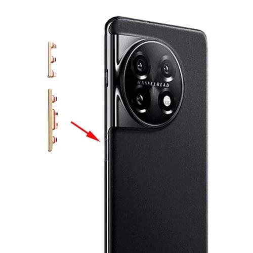 Para OnePlus 11: Botón de encendido y botón de control de volumen (dorado)