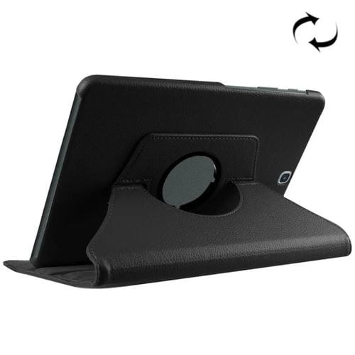 Funda de Cuero Litchi Texture para Galaxy Tab S2 9.7 T815 con Tapa Horizontal y Soporte 360 (Negro)