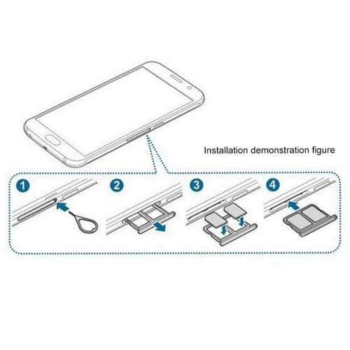 Plateau de carte SIM Samsung Galaxy S6 (Argent)