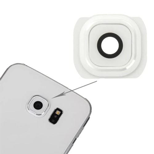 Cubierta de Lente de Cámara Trasera para Samsung Galaxy S6 (Blanco)
