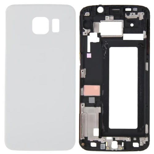 Cubierta Completa para Samsung Galaxy S6 Edge / G925 LCD y Batería (Blanco)