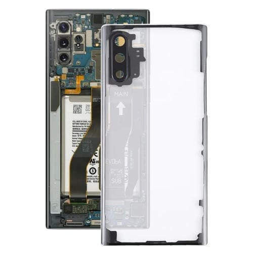 Tapa Trasera de Batería para Samsung Galaxy Note 10 N970 N9700 con Lente de Cámara (Transparente)