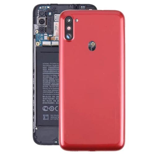 Carcasa trasera con tapa para lente de cámara para Samsung Galaxy A11 SM-A115F (roja)