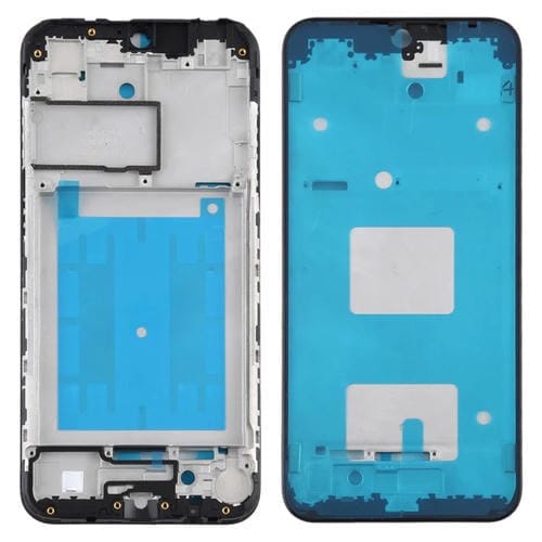 Frente do invólucro LCD Samsung Galaxy A01 Moldura Moldura Placa (Preto)