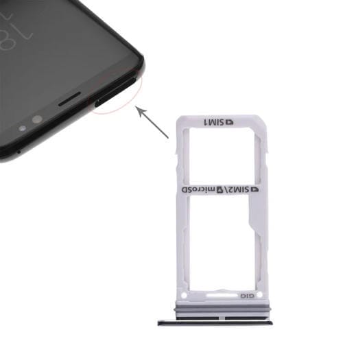 Bandeja de Tarjeta SIM y Micro SD para Samsung Galaxy S8 / S8+ (Negro)