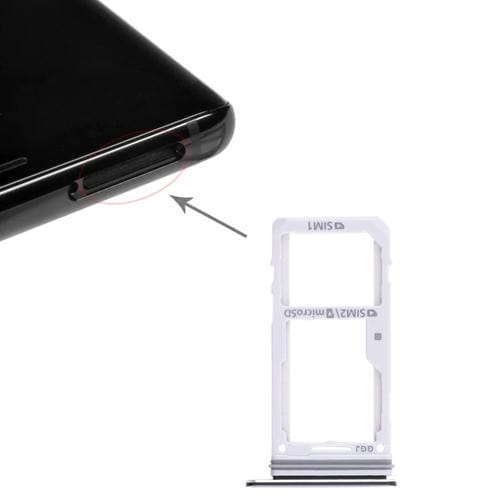 Bandeja de Tarjeta SIM y Micro SD para Samsung Galaxy Note 8 (Negro)