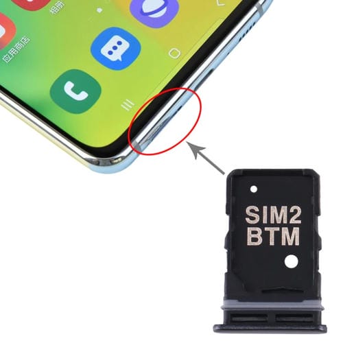Plateau de carte SIM Samsung Galaxy A80 (Noir)