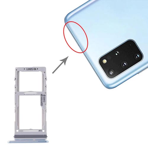 Bandeja de Tarjeta SIM y Micro SD para Samsung Galaxy S20+ / S20 Ultra (Azul)