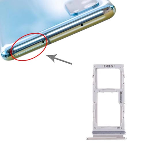 Tabuleiro de Cartão SIM e Micro SD Samsung Galaxy S20 (Branco)