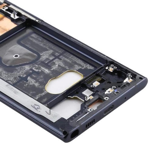 Placa de Bisel de Marco Medio para Samsung Galaxy Note 10 (Negro) de Piezas