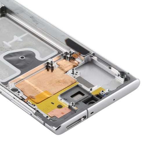 Marco Medio Bisel Placa para Samsung Galaxy Note 10 (Plata)
