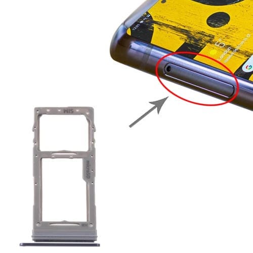 Bandeja Tarjeta SIM y Micro SD para Samsung Galaxy Note 10 Lite SM-N770 (Negro)