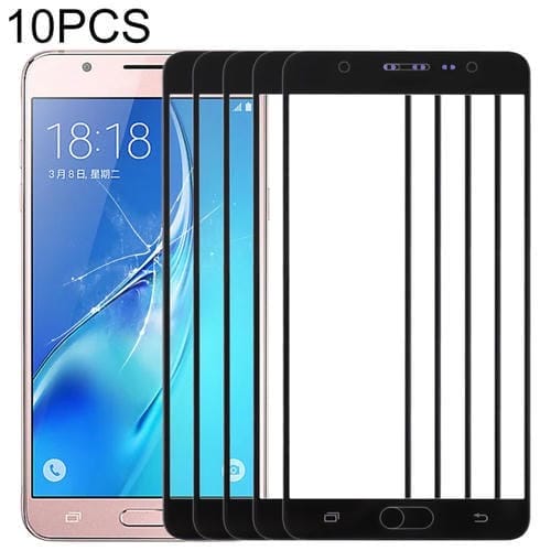 Lente de Vidrio Exterior para Samsung Galaxy J7 Max Pack (10 Piezas) Pantalla Frontal (Negro)