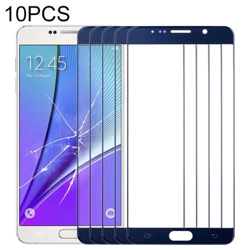 Pantalla Frontal Lente de Vidrio para Samsung Galaxy Note 5 (10pcs) (Azul Oscuro)