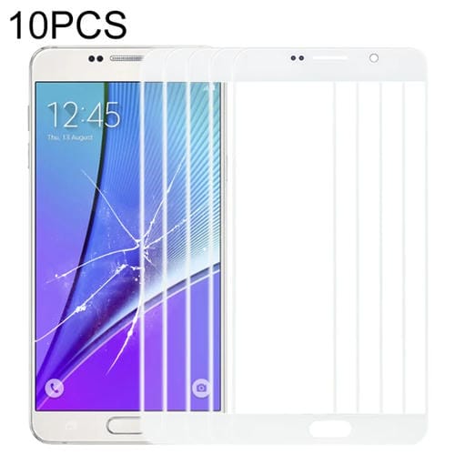 Pantalla Frontal de Vidrio para Samsung Galaxy Note 5 (10 pcs) Lente Exterior (Blanco)
