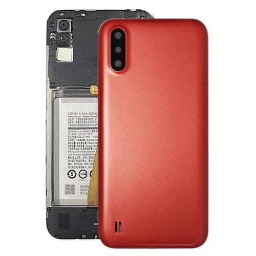 Tampa Traseira da Bateria Samsung Galaxy A01 SM-015F com Lente da Câmara (Vermelho)