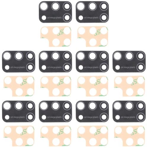 Lente de Cámara Trasera de (10 Piezas) para Samsung Galaxy M31 / M31 Prime (Negro)