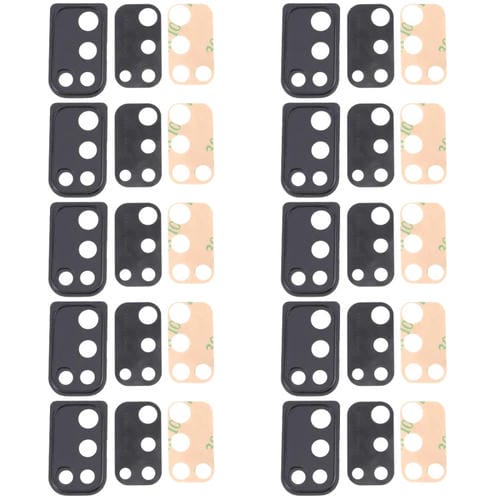 Cubierta de Lente de Cámara para Samsung Galaxy M21 SM-M215 (10 Piezas) (Negro)