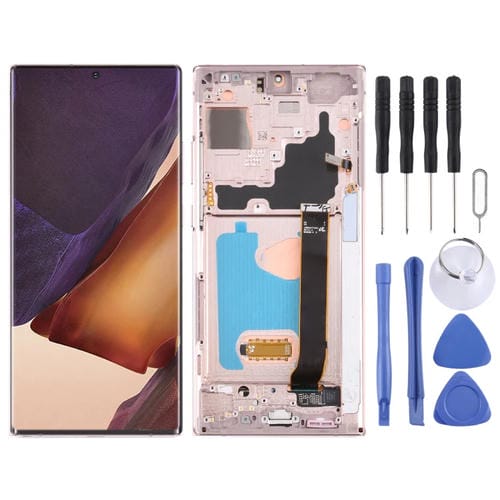 Pantalla Completa Original Super AMOLED para Samsung Galaxy Note 20 Ultra SM-N986 5G con Marco (Dorado)