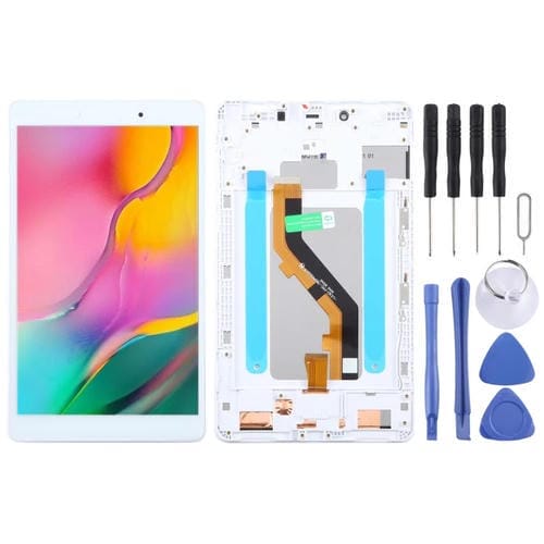 Pantalla Completa para Samsung Galaxy Tab A 8.0 SM-T290 WIFI con Marco (Blanco)