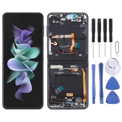 Pantalla Completa para Samsung Galaxy Z Flip3 SM-F711 con Marco (Negro)