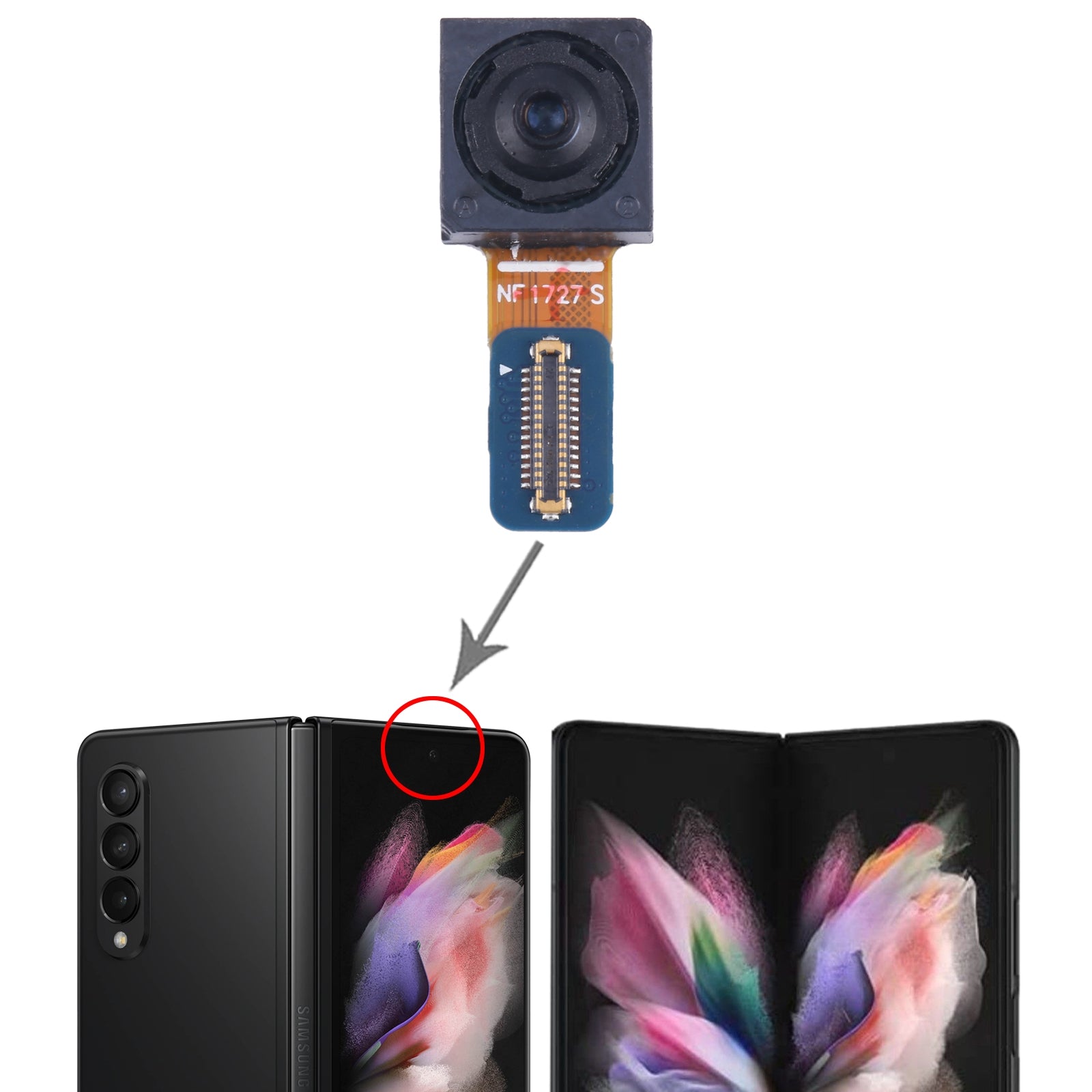 Camara Frontal Delantera Flex Samsung Galaxy Z Fold3 F926B