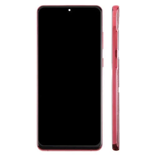 Pantalla LCD TFT de 6,58 pulgadas para Samsung Galaxy S20+ SM-G985F, digitalizador completo con marco, sin identificación de huellas dactilares (rojo)