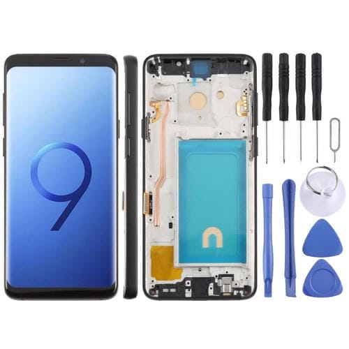 Pantalla LCD TFT de 6,18 pulgadas con digitalizador y marco para Samsung Galaxy S9+ SM-G965F (negro)