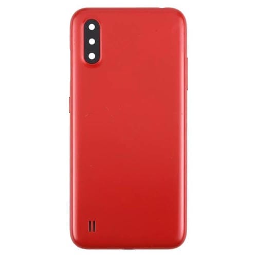 Carcasa trasera con tapa para lente de cámara para Samsung Galaxy A01 SM-A015F (roja)