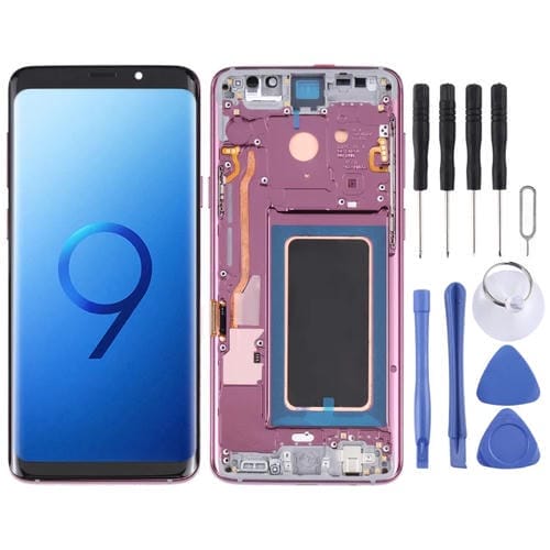 Ecrã LCD Super AMOLED Samsung Galaxy S9+ G965F DS G965U G965W G9650 com Moldura (Púrpura)