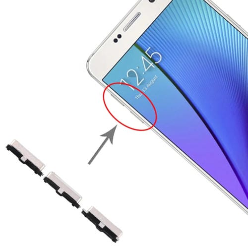 Juego de Teclas Laterales para Samsung Galaxy Note 5 Botón Encendido / Volumen (Oro)