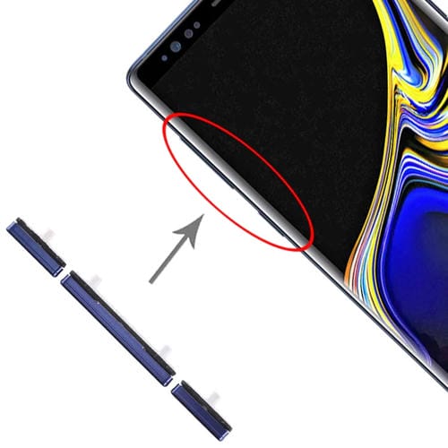 Juego de Teclas Laterales para Samsung Galaxy Note 9 / 10 (Azul) Botones Energía y Volumen