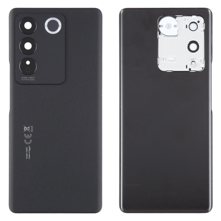 Tapa Bateria Back Cover + Lente Camara Vivo V27 Negro