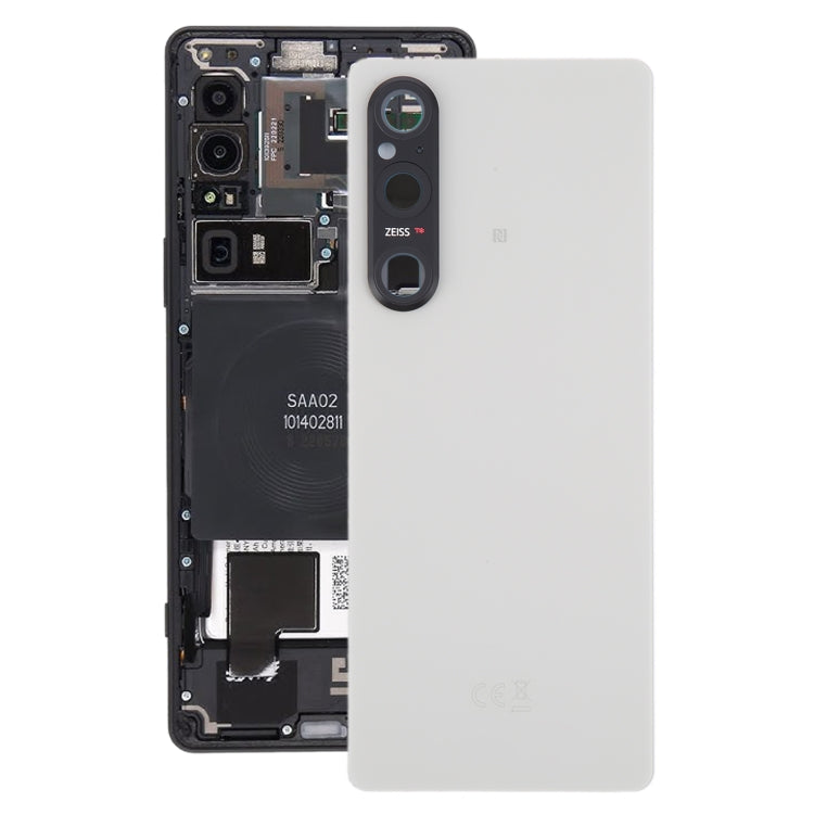 Tapa Bateria Back Cover + Lente Camara Sony Xperia 1 V Plata
