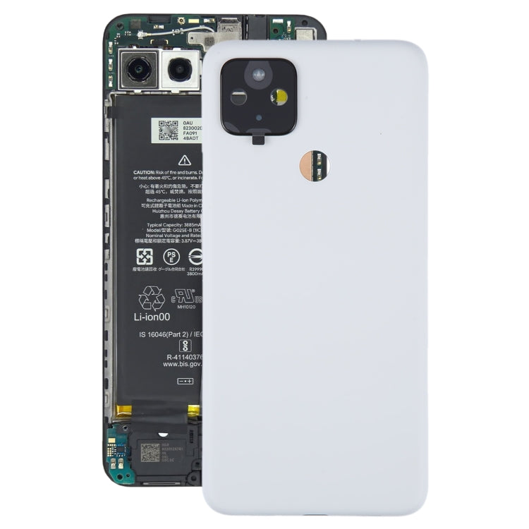 Tapa Bateria Back Cover + Lente Camara Google Pixel 4A 5G Blanco