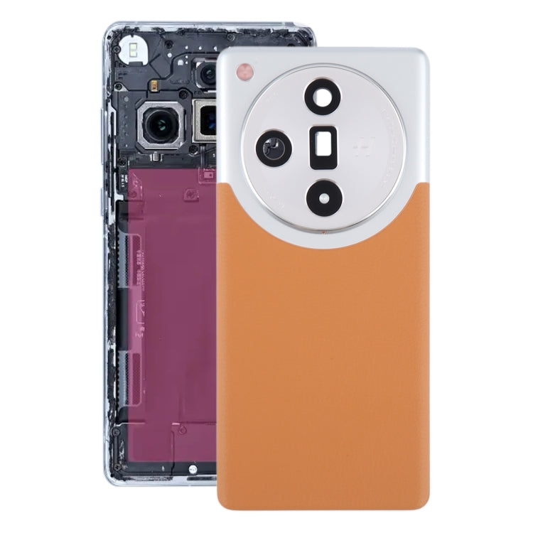Tapa Bateria Back Cover + Lente Camara Oppo Find X7 Ultra Marron